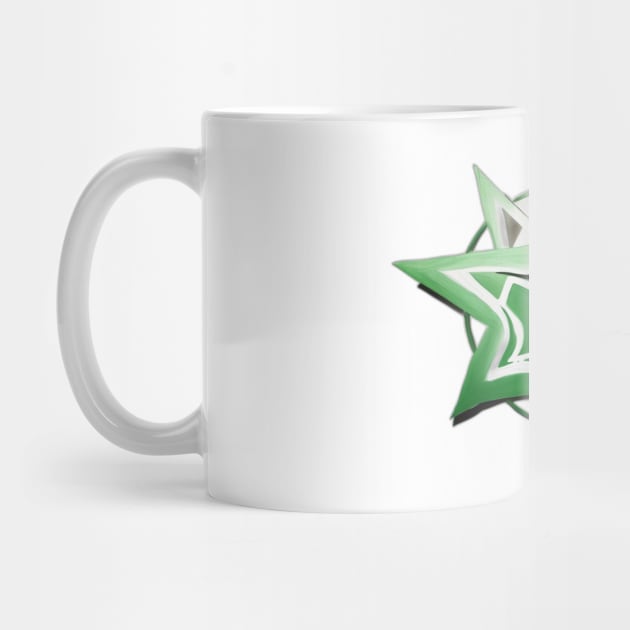 Green Abstract Star Emblem Graphic No. 504 by cornelliusy